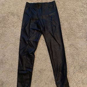 Black Leather Leggings